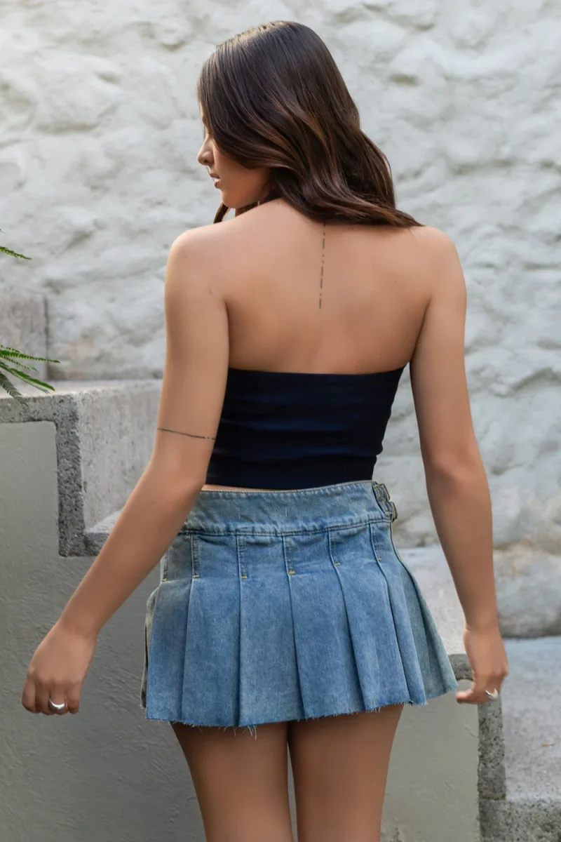 Chaleco corto halter escote espalda - Imagen 7
