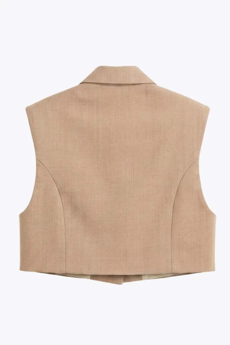 Chaleco cropped bolsillos - Imagen 8