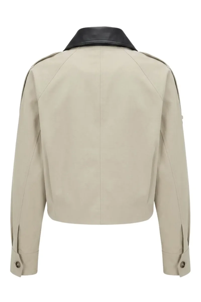 Chamarra oversized cuello contraste - Imagen 7