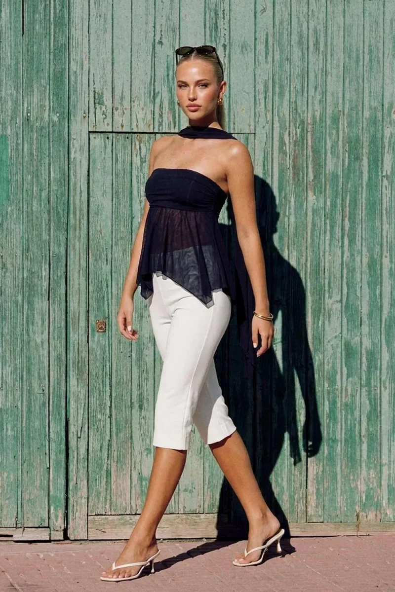 Crop top Aurelia con choker - Imagen 5