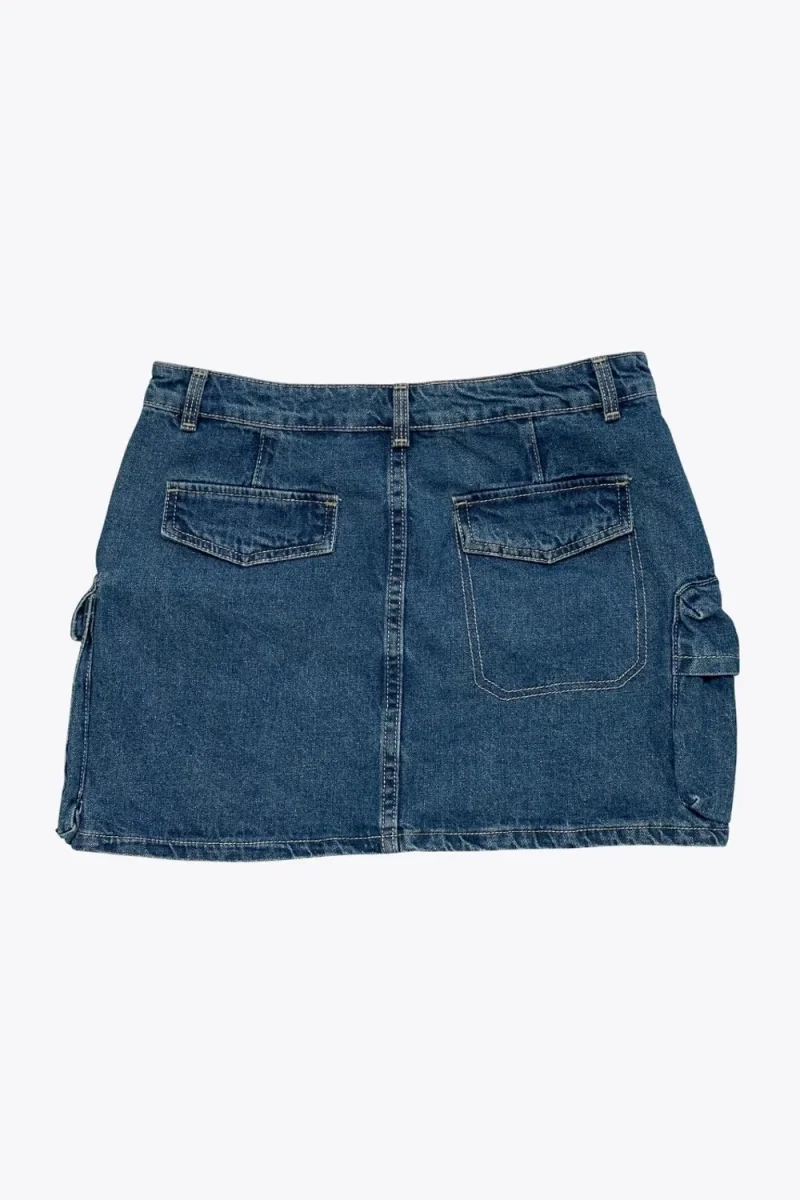 Falda corta denim bolsillos - Imagen 8