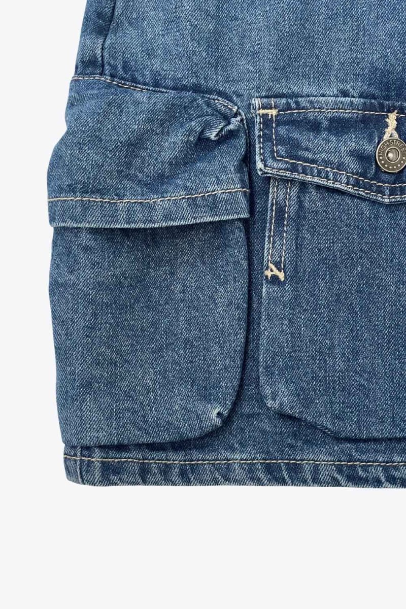 Falda corta denim bolsillos - Imagen 9