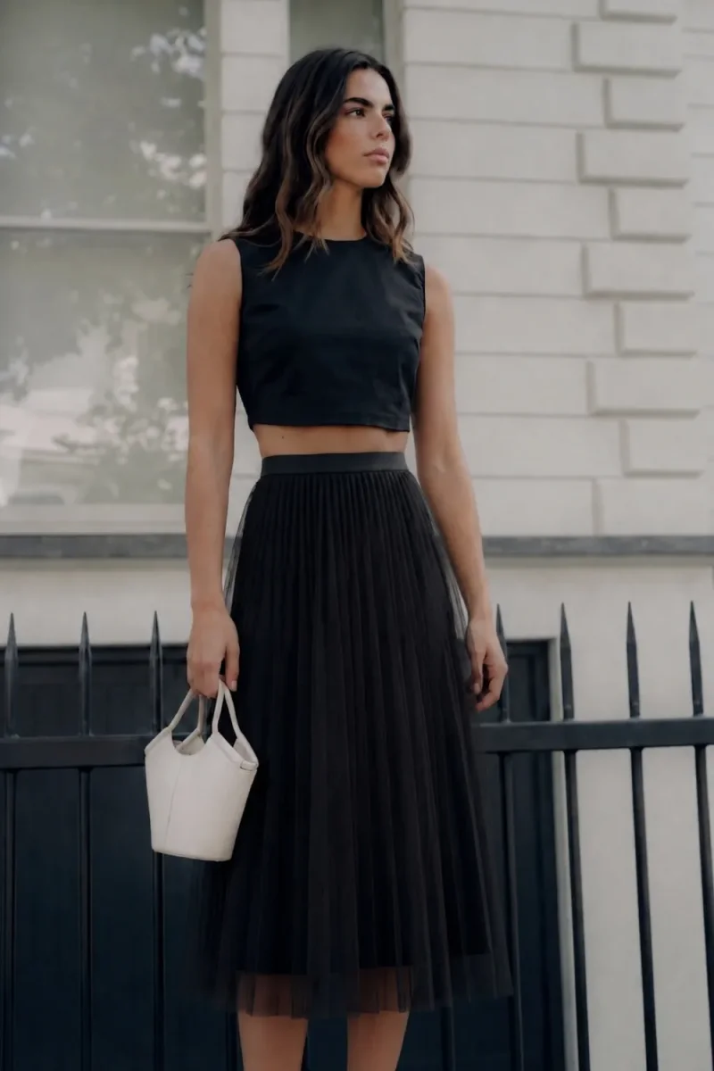 Falda mesh plisados - Imagen 4