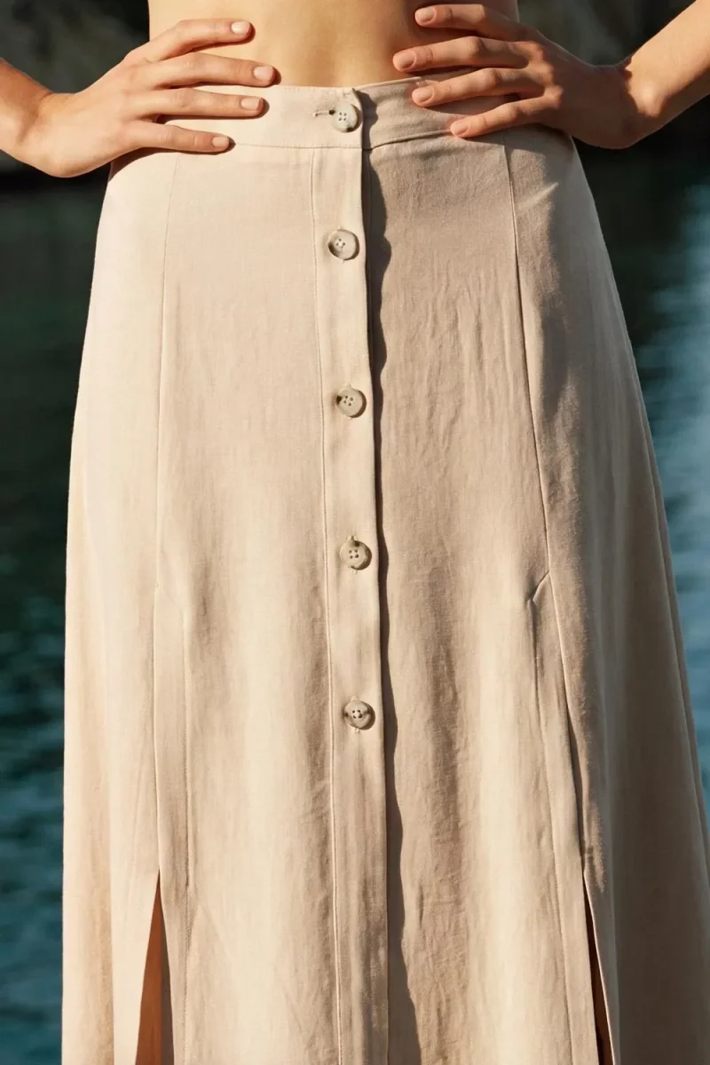 Falda midi botones - Imagen 5