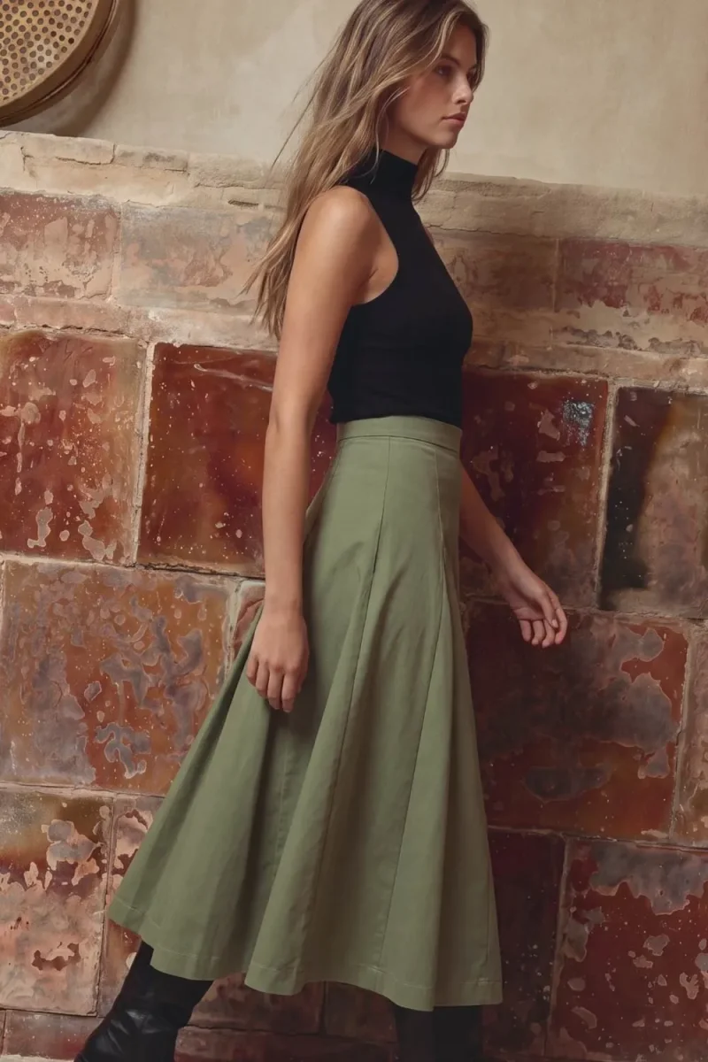 Falda midi tablones - Imagen 4