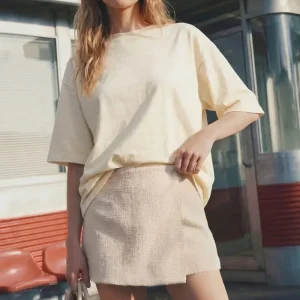 Falda pantalón bouclé