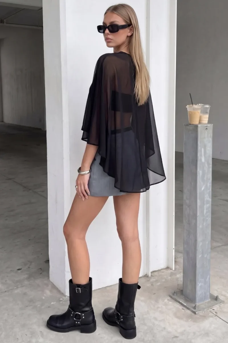 Falda pantalón cinturón - Imagen 4