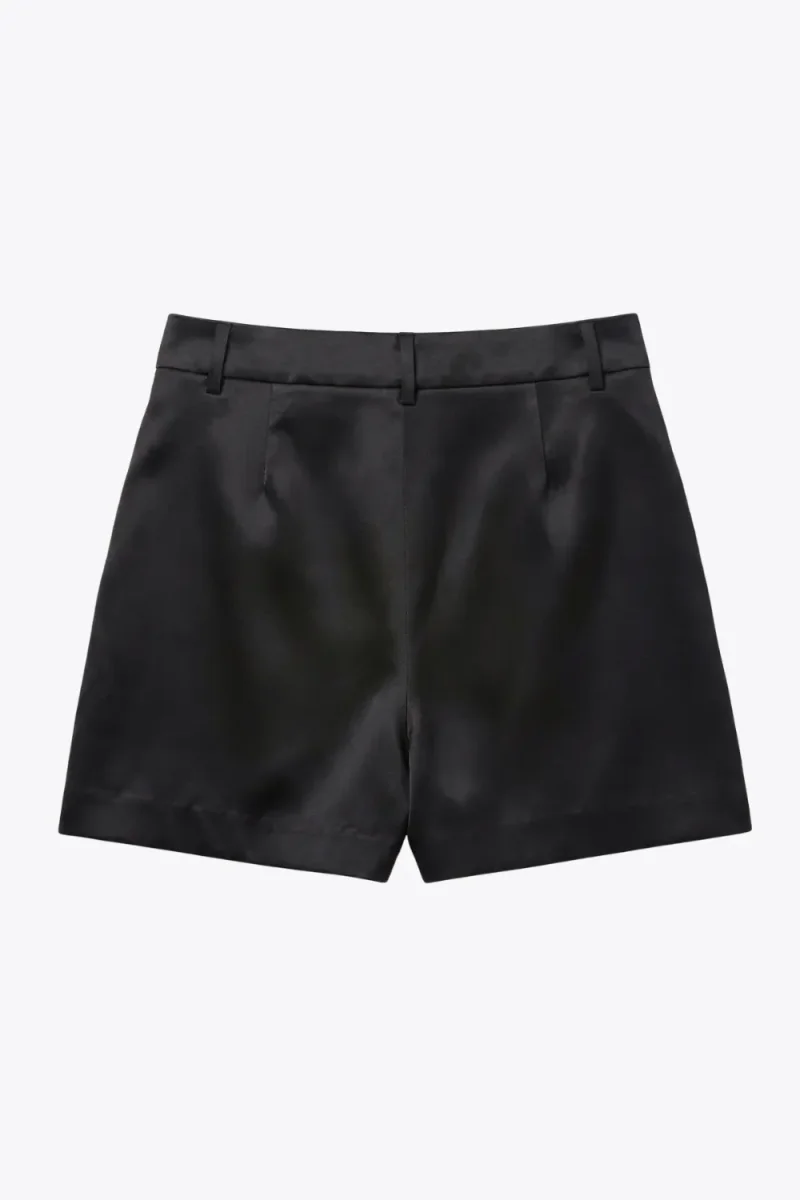 Falda short corto satinado de fit recto - Imagen 8