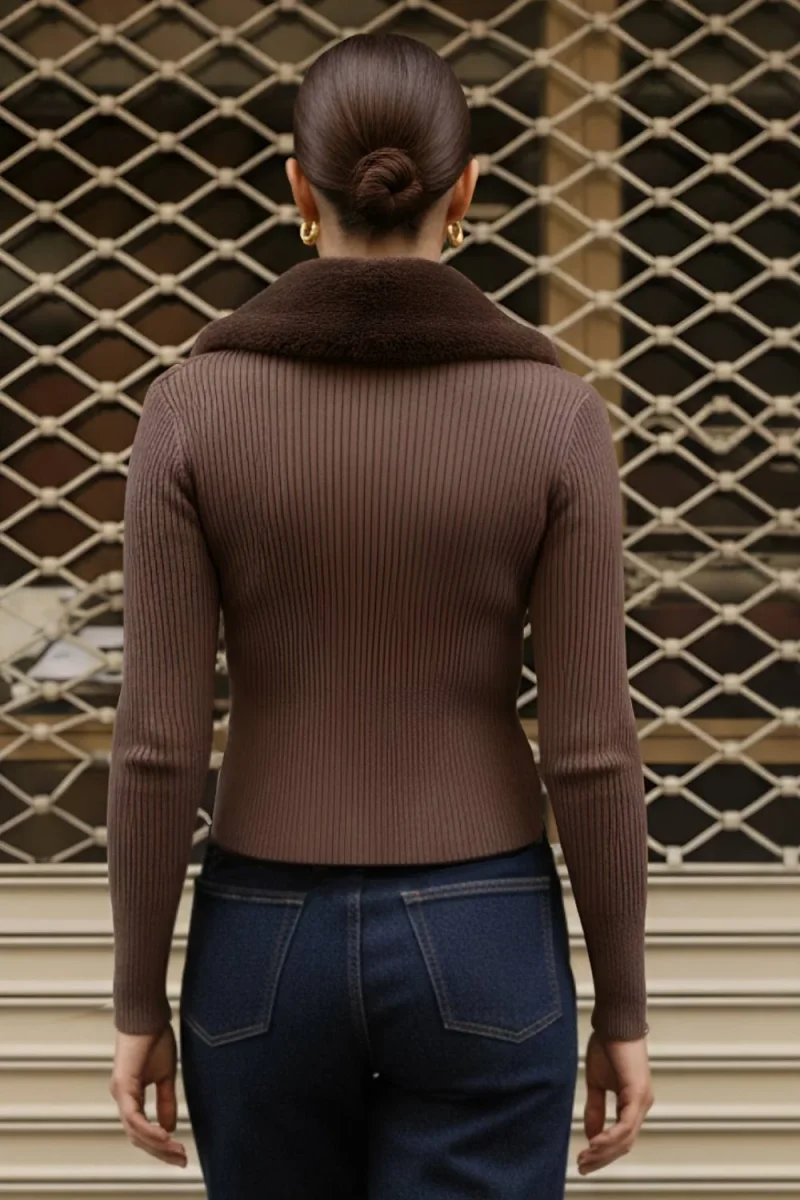 Jersey cuello efecto pelo - Imagen 5