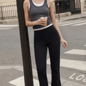 Legging flare costura