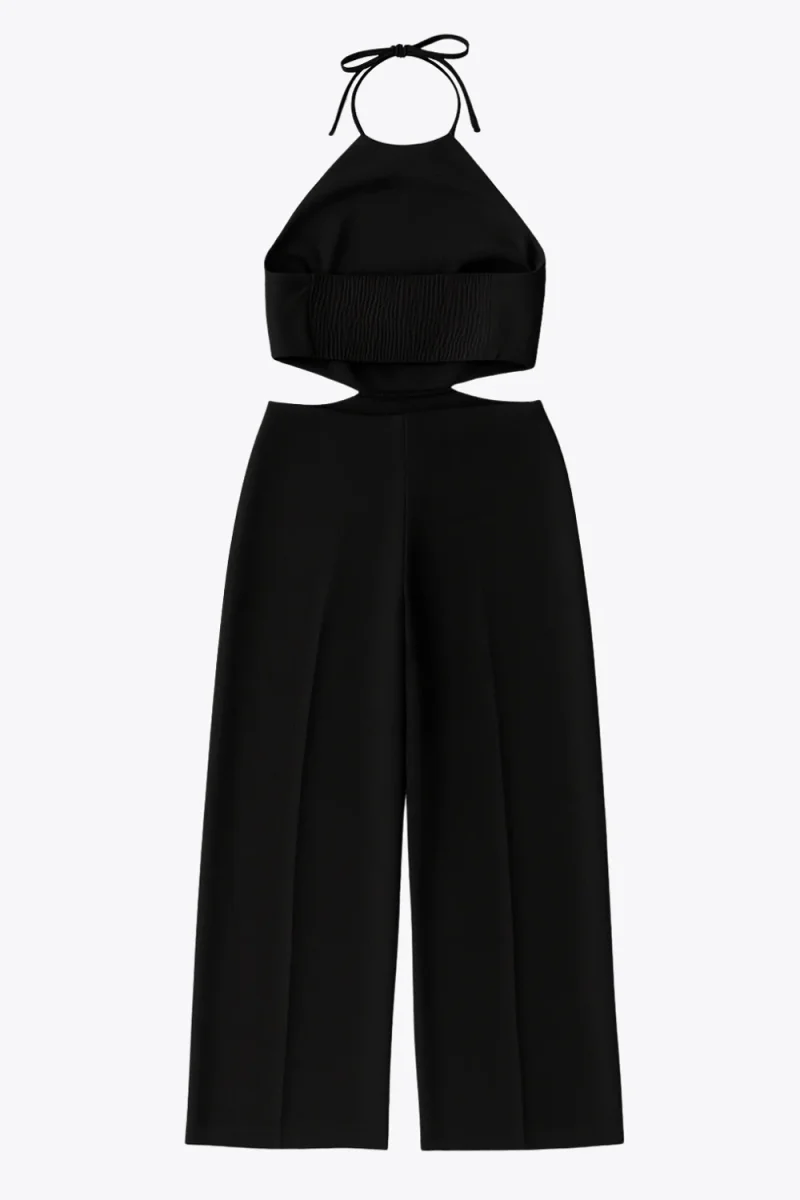 Palazzo halter con cut out en cintura - Imagen 7