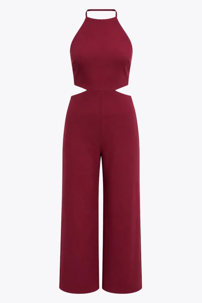 Palazzo halter con cut out en cintura - Imagen 6