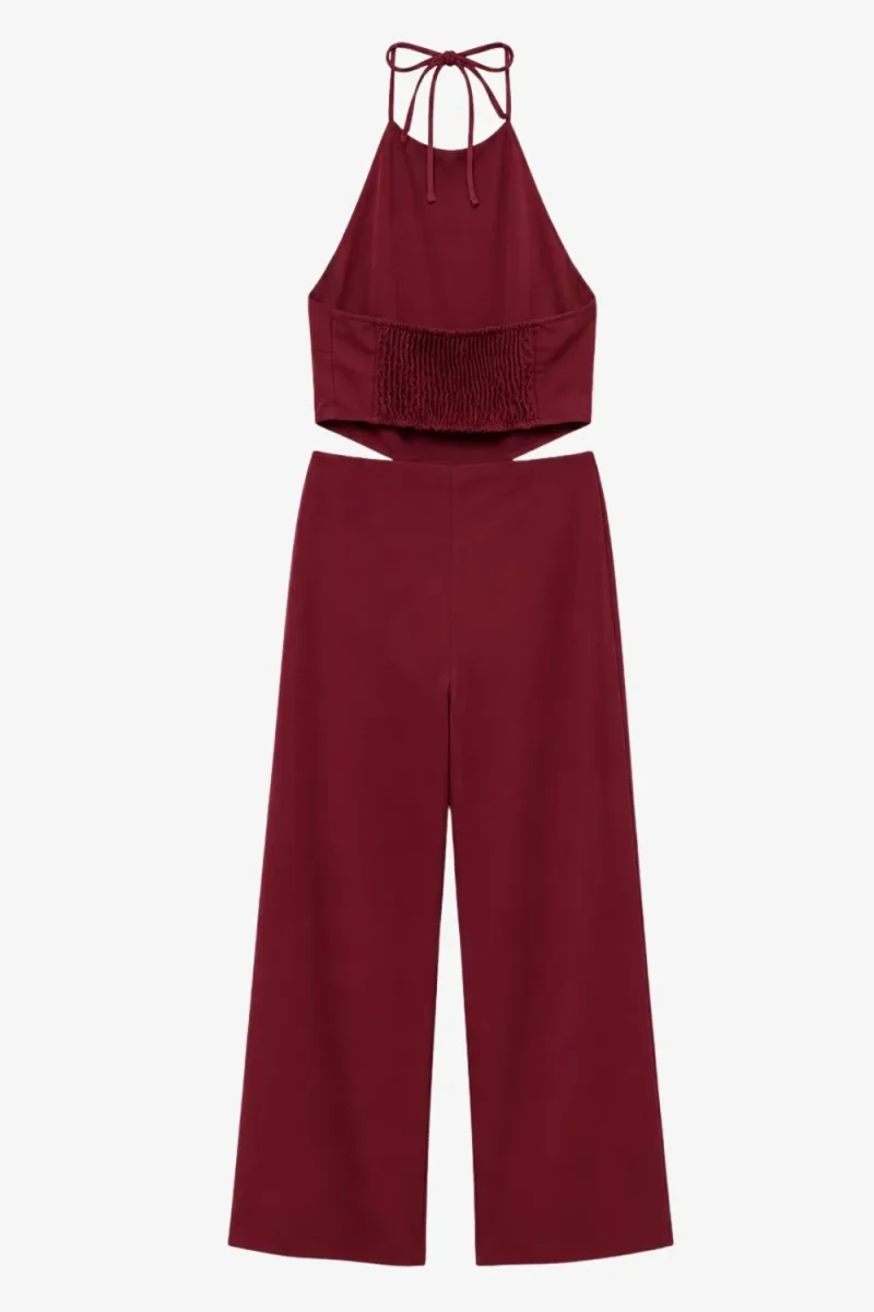 Palazzo halter con cut out en cintura - Imagen 7