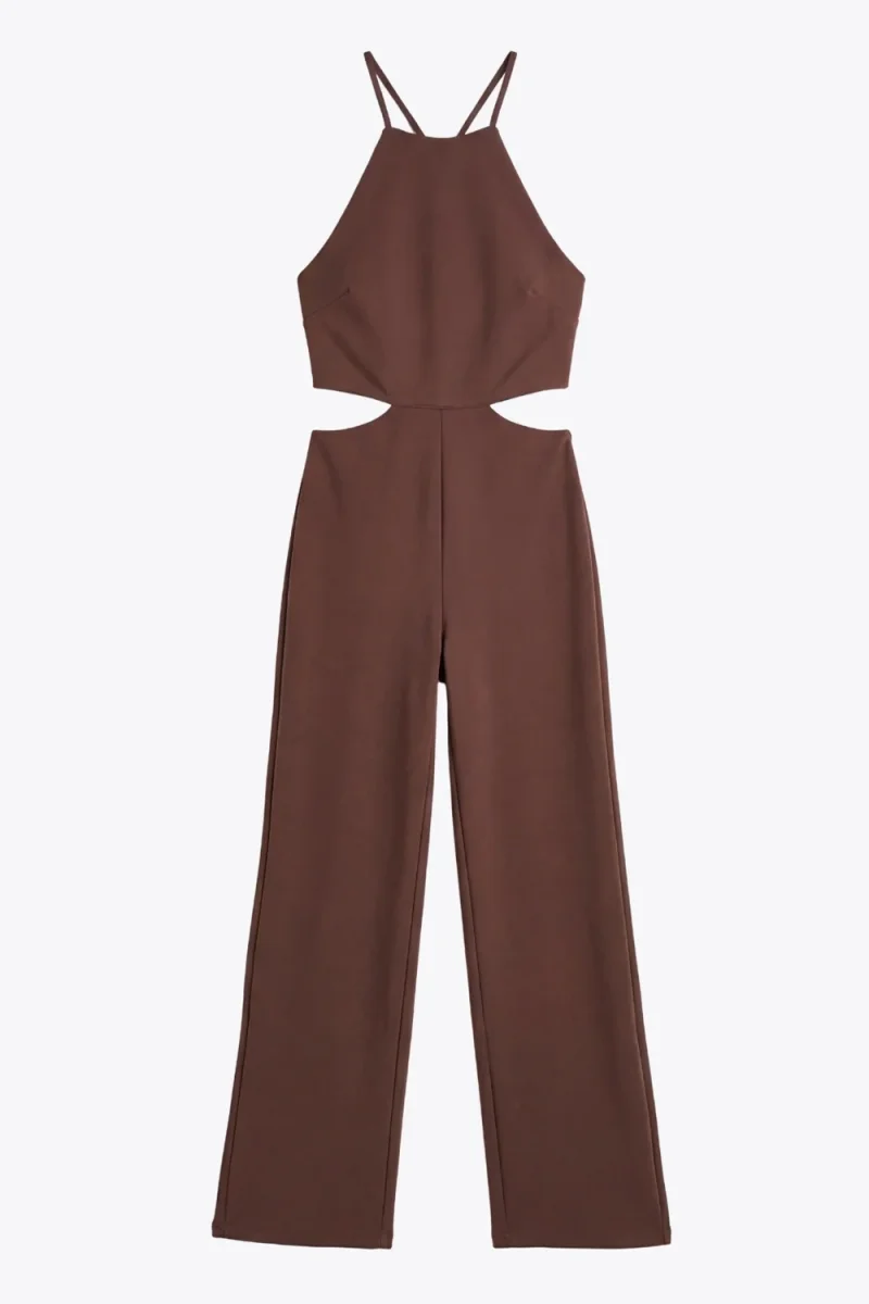 Palazzo halter con cut out en cintura - Imagen 7