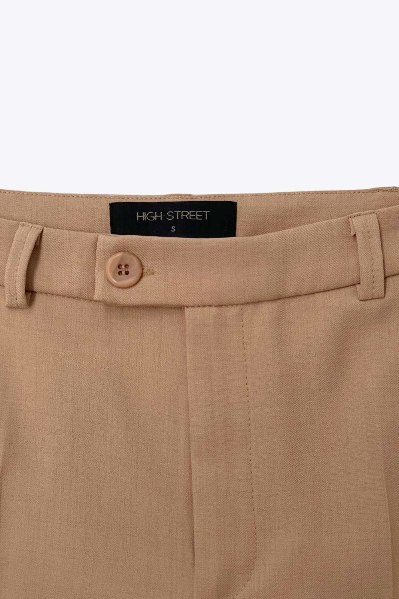 Pantalón ajustado de cintura alta con raya fit recto - Imagen 6