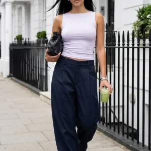 Pantalón Alexis con pinzas cintura alta