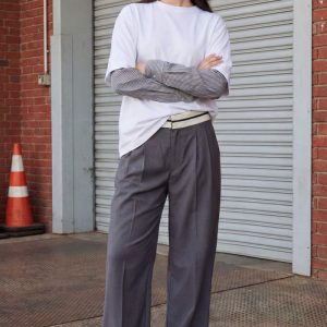 Pantalón ancho cintura vuelta
