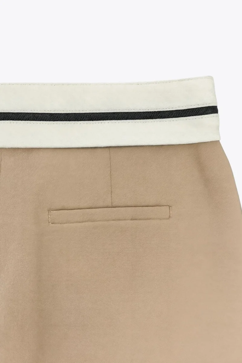 Pantalón ancho cintura vuelta - Imagen 8
