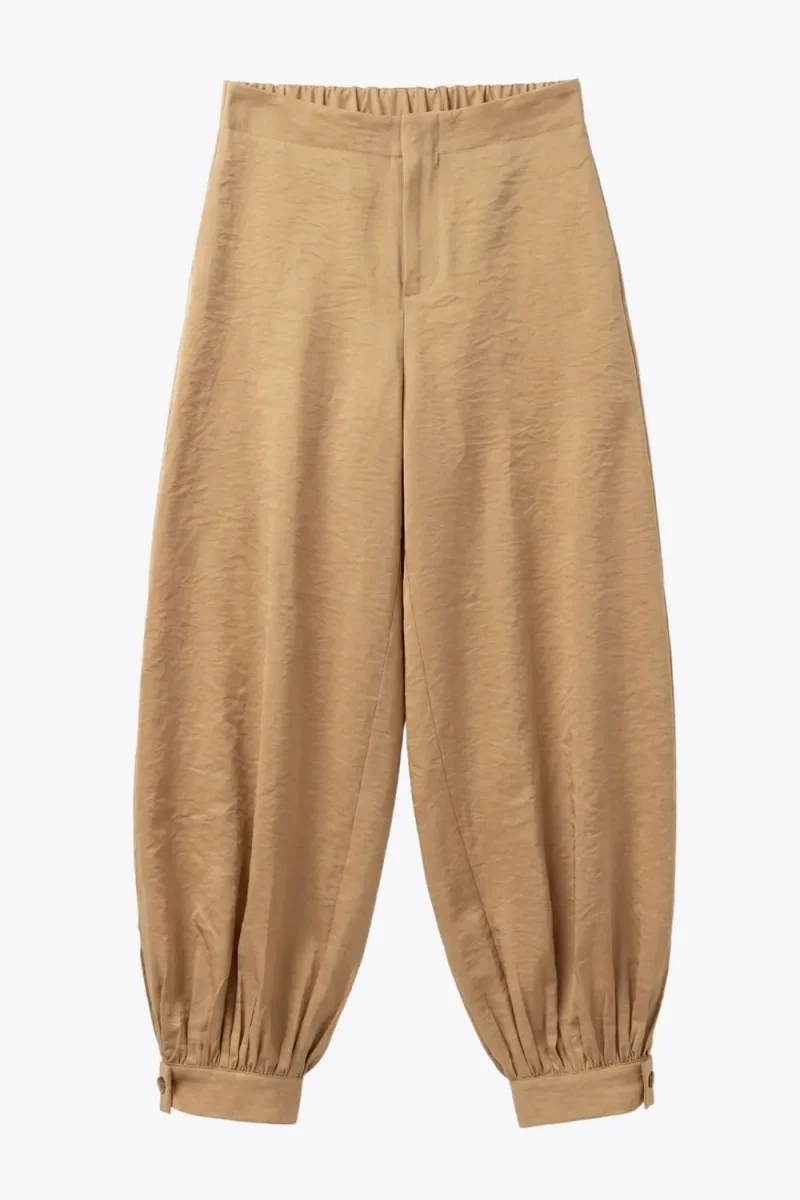 Pantalón bombacho satín - Imagen 6