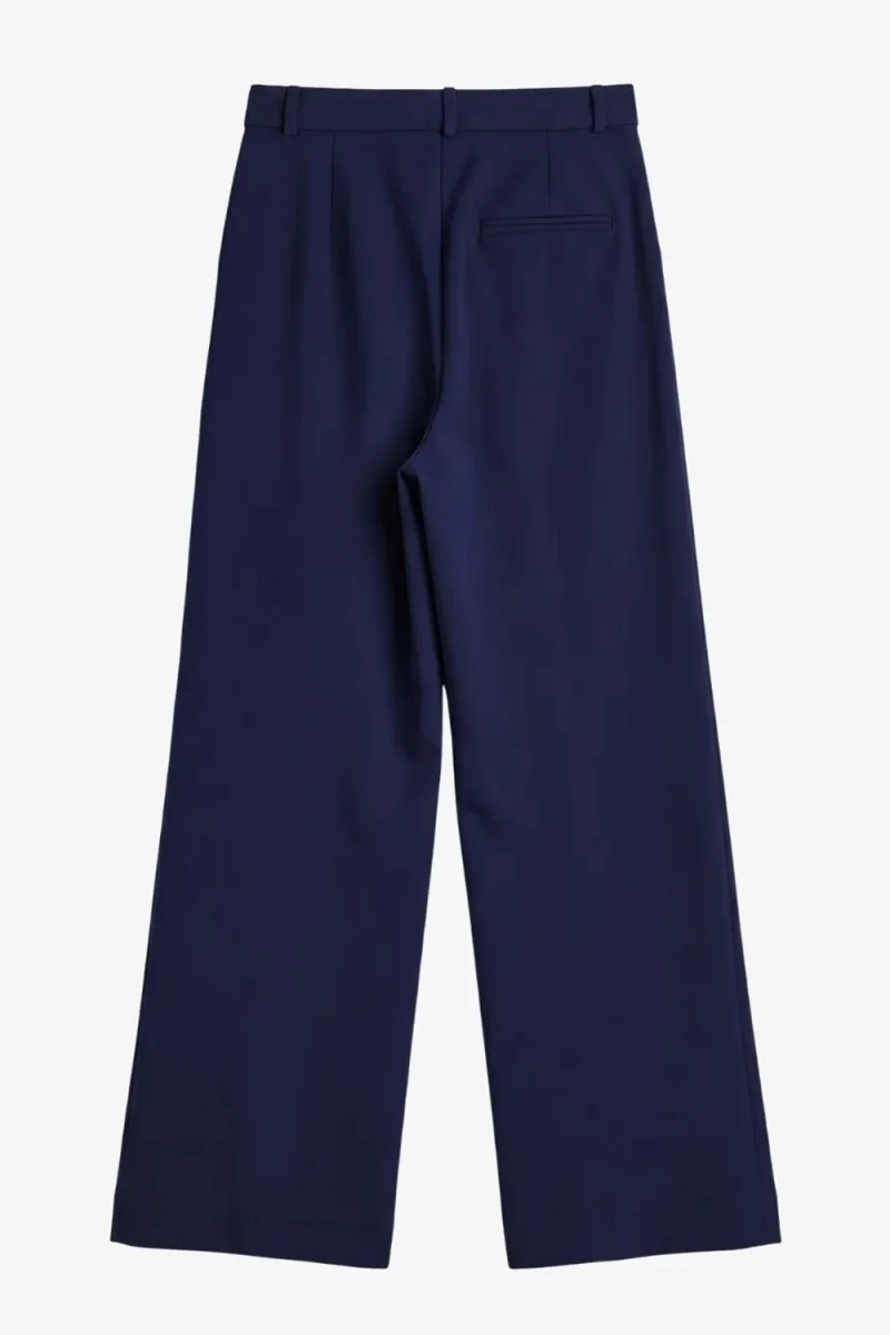 Pantalón cintura alta con pinzas wide leg fit - Imagen 8