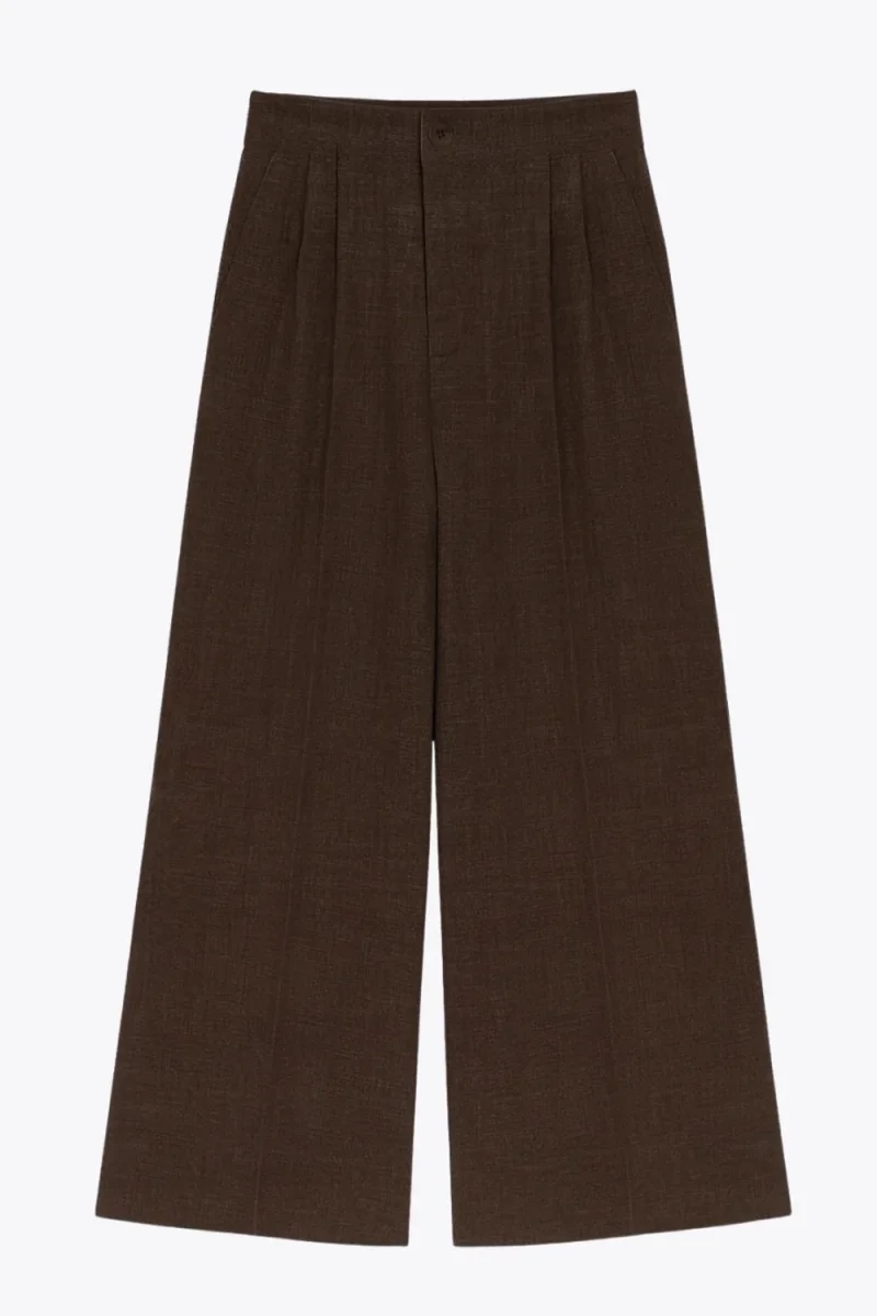 Pantalón con pinzas frontales de fit wide leg - Imagen 5