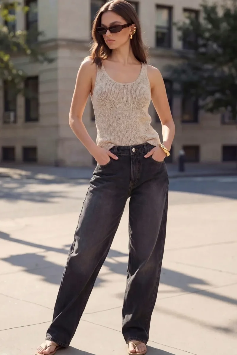Pantalón de denim fit baggy - Imagen 6