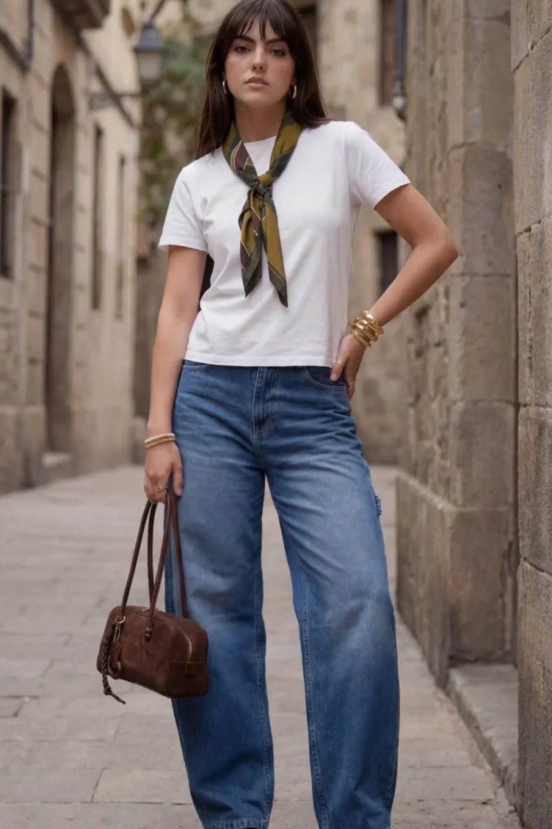 Pantalón de denim fit baggy carpenter - Imagen 2