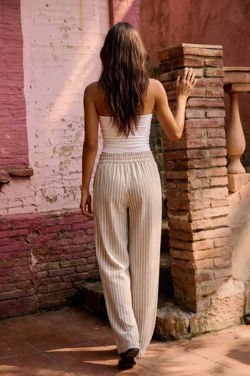 Pantalón de rayas con jareta - Imagen 4