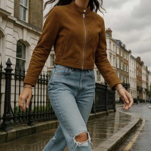 Pantalón denim wide leg con rotos