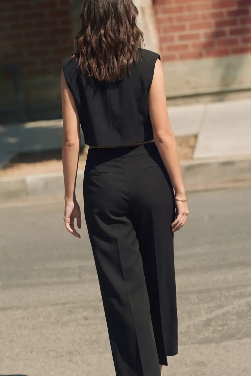 Pantalón fit amplio botón - Imagen 6