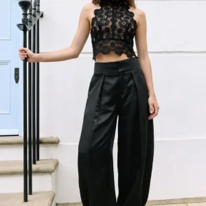 Pantalón fit balloon pliegues