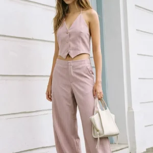 Pantalón fit balloon rayas