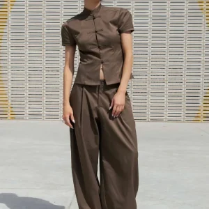 Pantalón fit barrel con pinzas