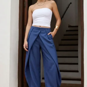 Pantalón fit barrel cruce doble