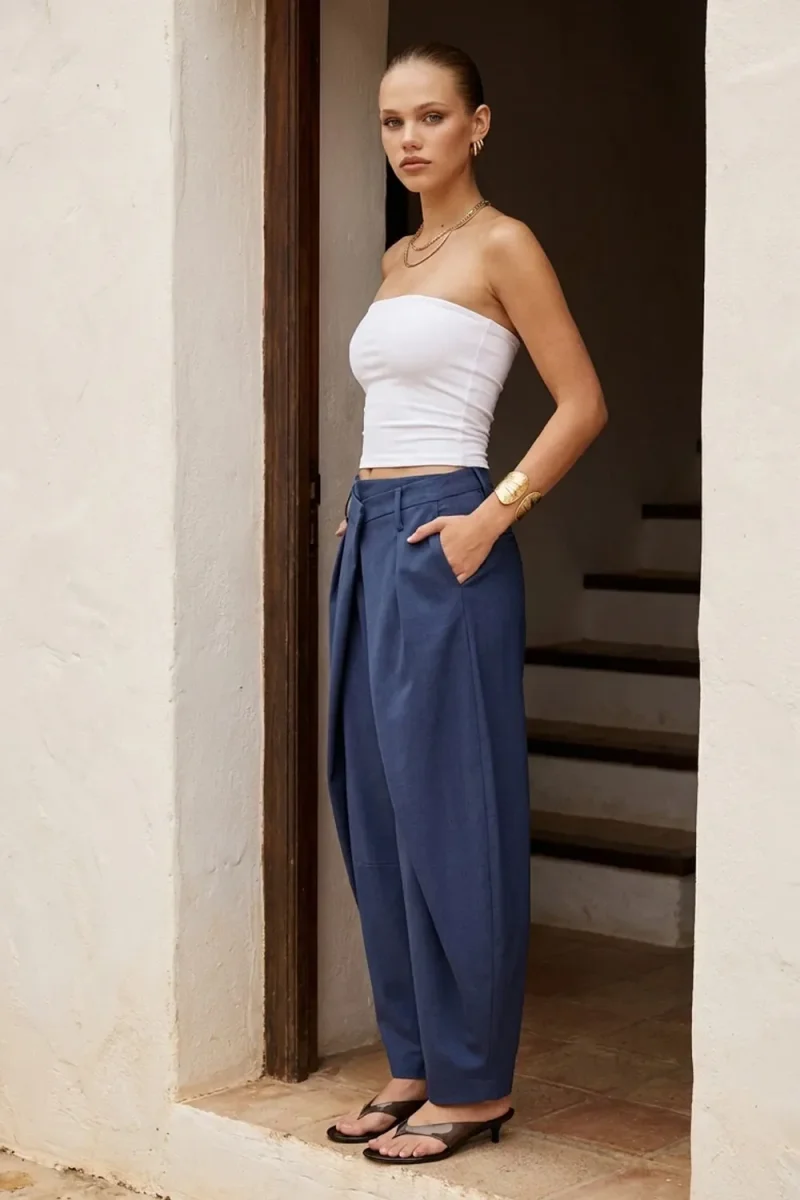 Pantalón fit barrel cruce doble - Imagen 3