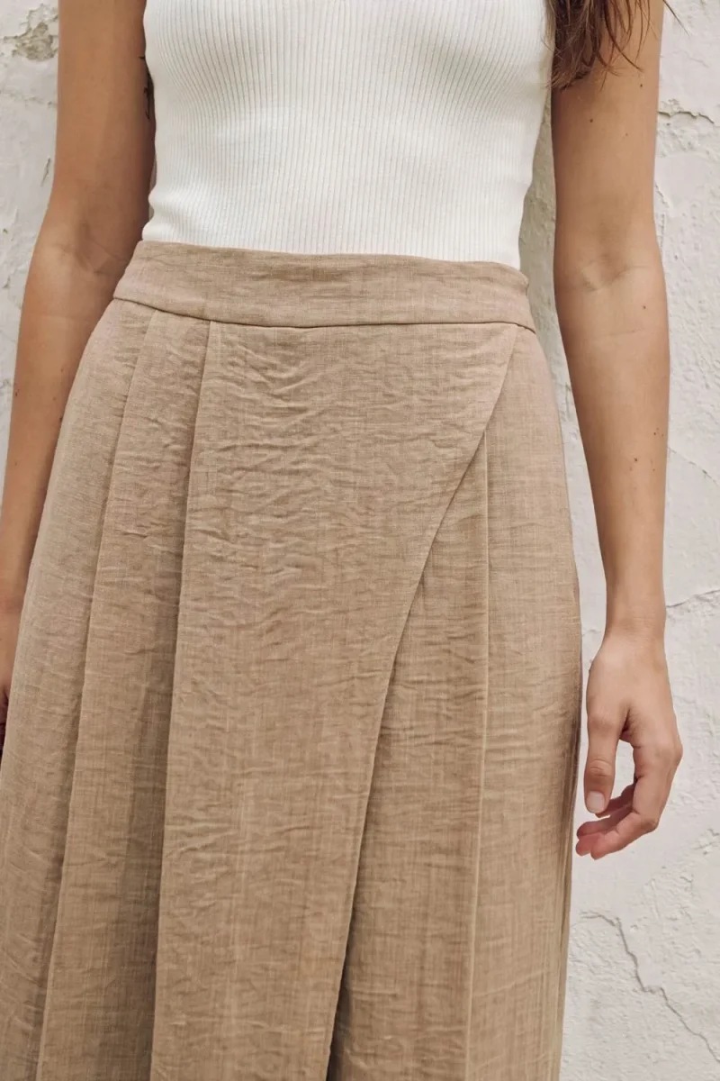 Pantalón fit palazzo pañuelo - Imagen 6