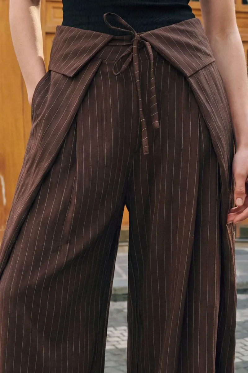 Pantalón fit palazzo rayas - Imagen 3