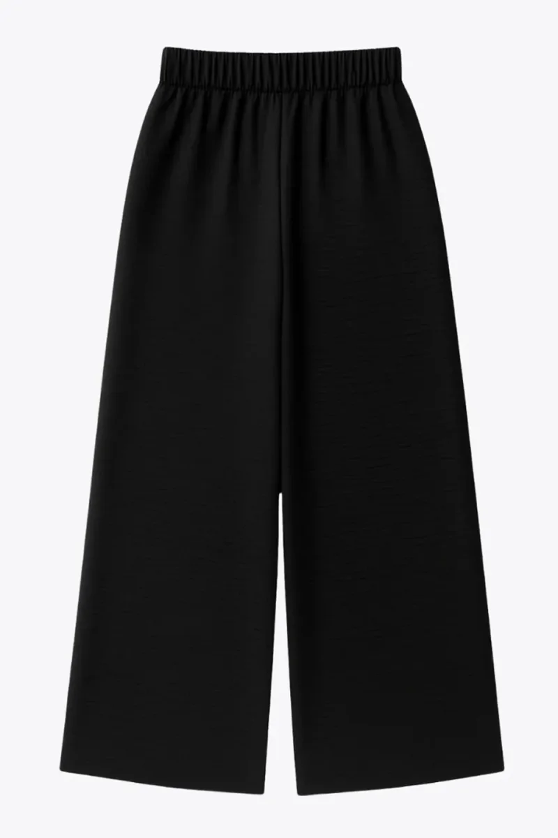 Pantalón fluido cintura alta wide leg con pinzas - Imagen 8
