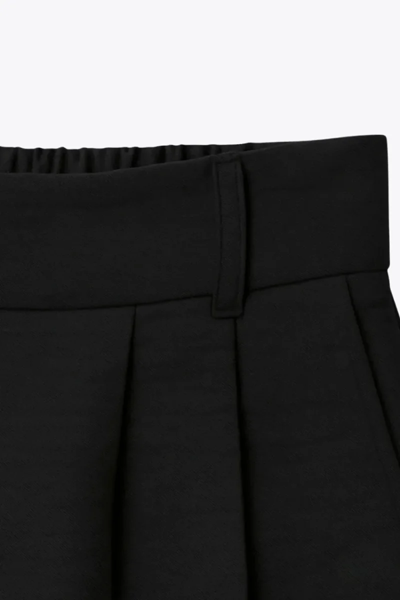 Pantalón fluido cintura alta wide leg con pinzas - Imagen 9