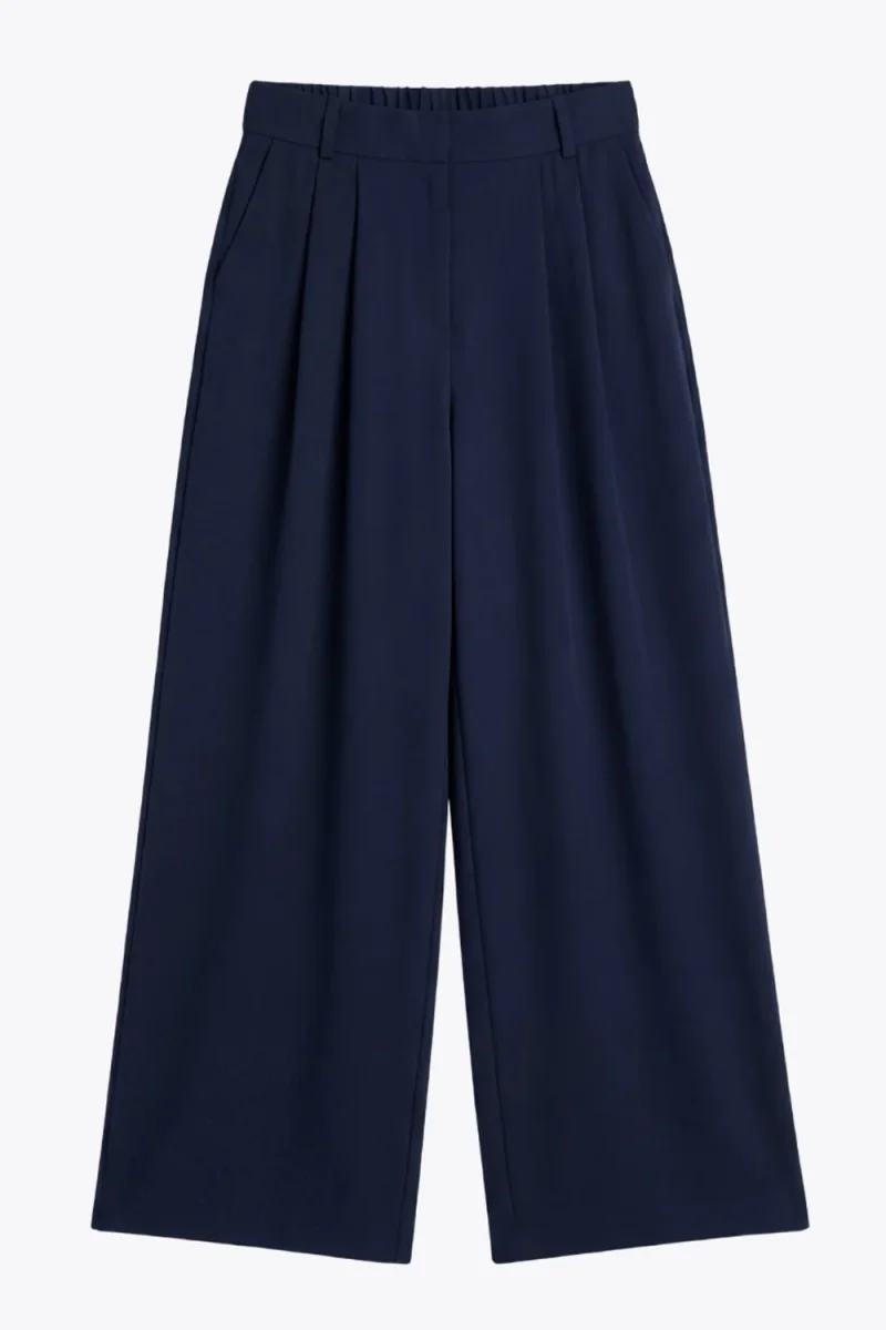 Pantalón fluido wide leg con pinzas - Imagen 7