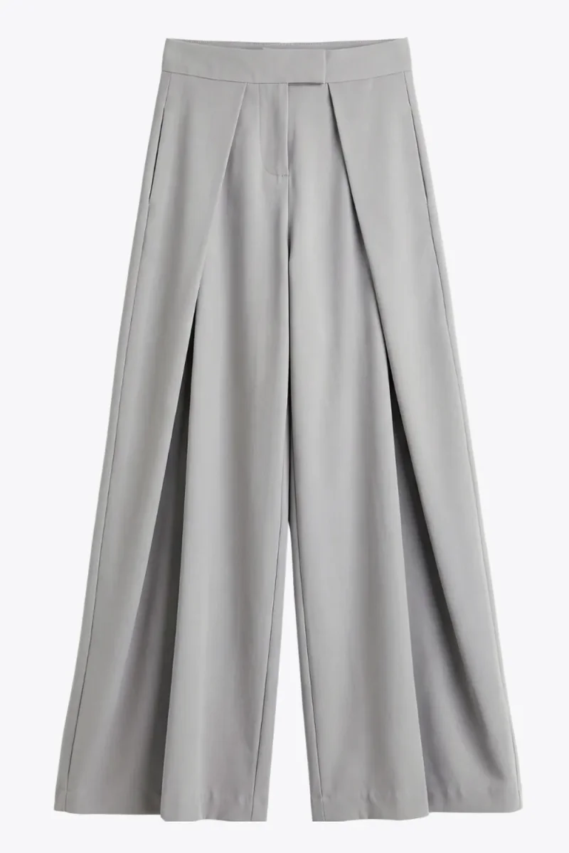 Pantalón pierna ancha pliegues - Imagen 7