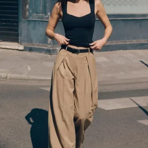 Pantalón pinza cinturón