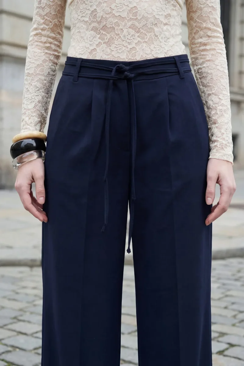 Pantalón pinza doble cinturón - Imagen 6