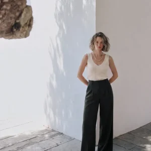 Pantalón recto pinzas