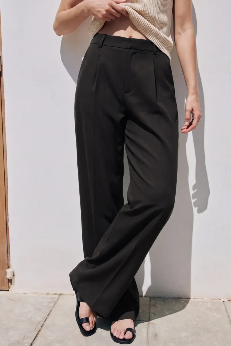 Pantalón recto pinzas - Imagen 3