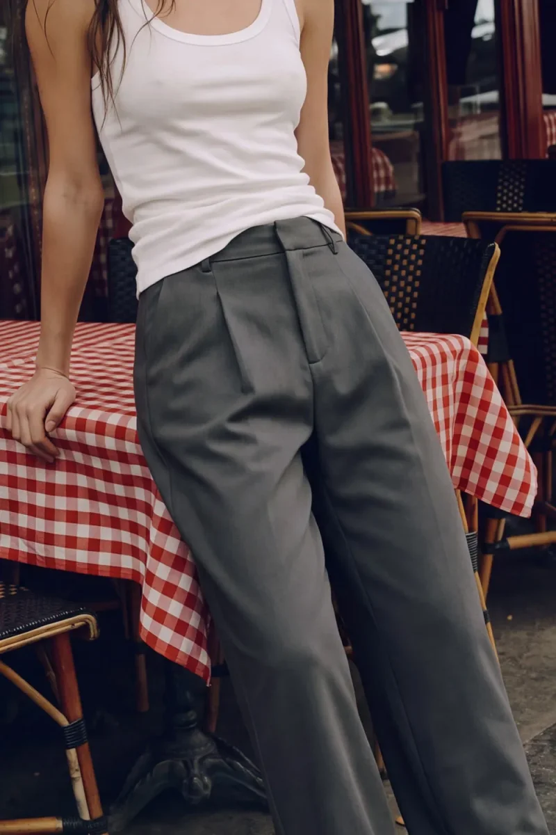 Pantalón recto pinzas - Imagen 3