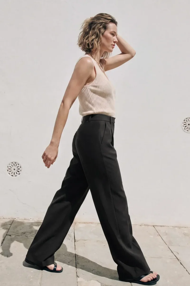 Pantalón recto pinzas - Imagen 6