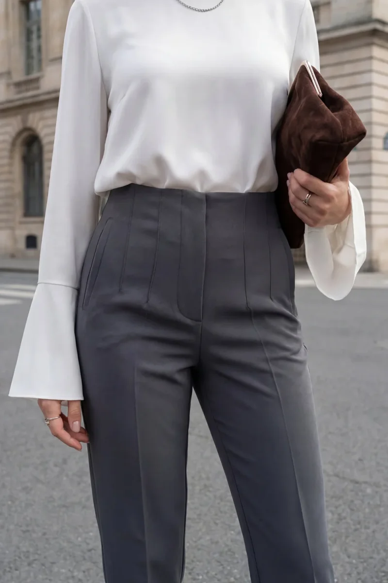 Pantalón recto tiro alto - Imagen 3