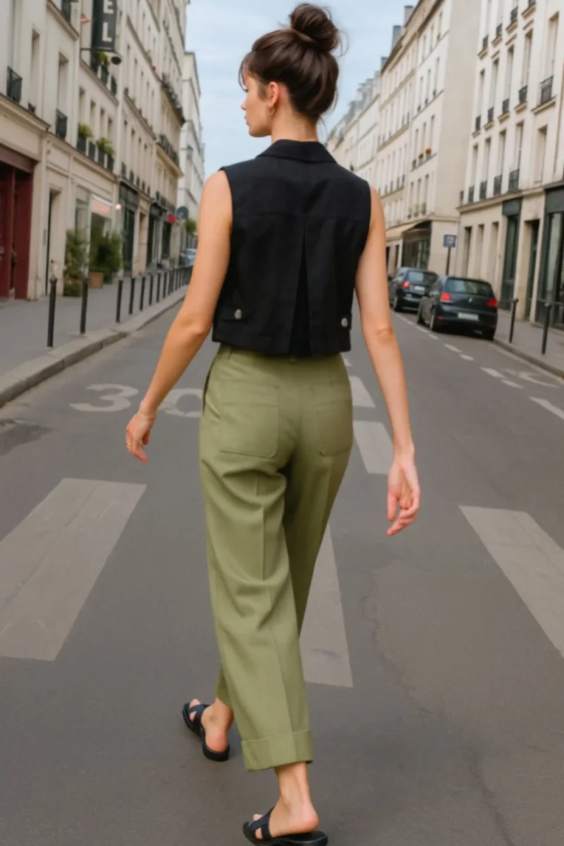 Pantalon recto tobillero - Imagen 4