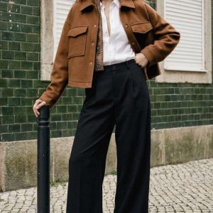 Pantalón vestir wide leg